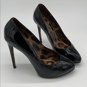 D&G Black Patent Leather 4 3/4” Heels size 38.5